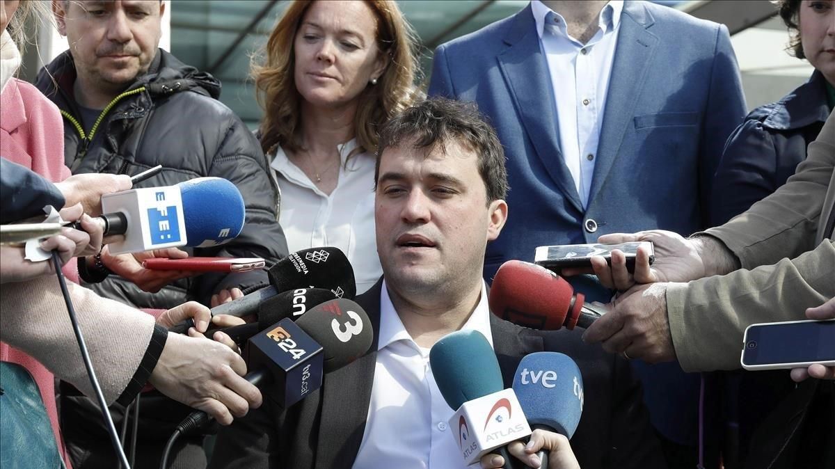 El presidente del PDECat, David Bonvehí, tras el Consell Nacional de este domingo. El presidente del PDECat, David Bonvehí, tras el Consell Nacional de este domingo.