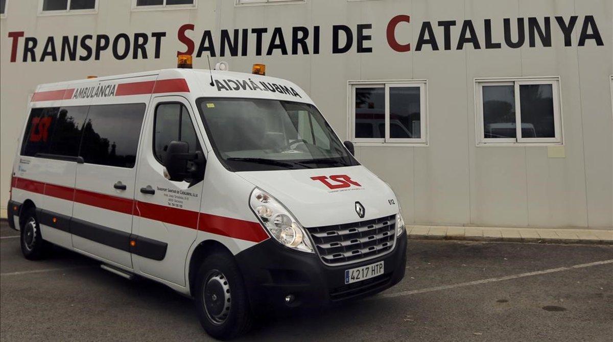 Ambulancia del Transport Sanitari de Catalunya (TSC).