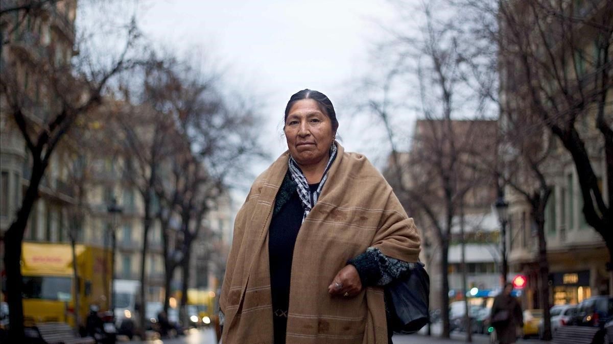 Esther Morales, hermana de Evo Morales, en una imagen del 2012, en Barcelona. Esther Morales, hermana de Evo Morales, en una imagen del 2012, en Barcelona.