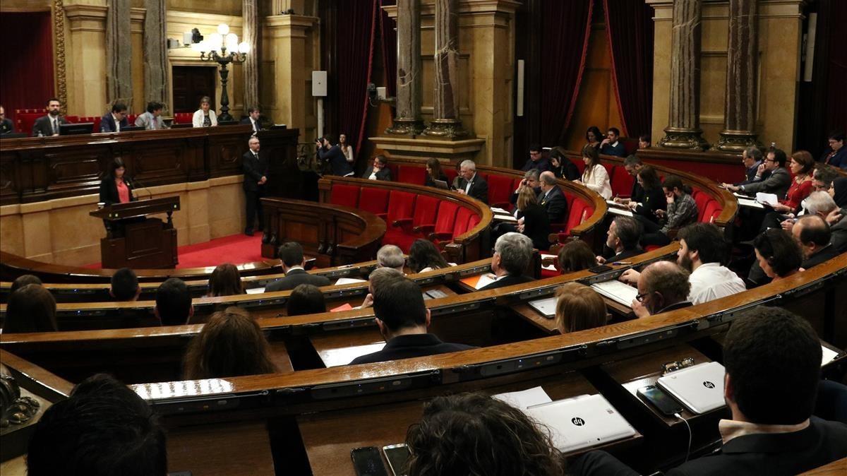 El pleno del Parlament. El pleno del Parlament.