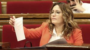 La ’consellera’ de Presidència, Laura Vilagrà, en el Parlament
