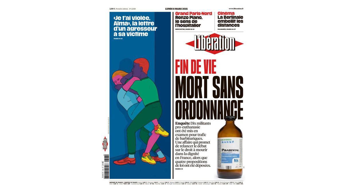Portada de ’Libération’ del 8 de marzo del 2021.