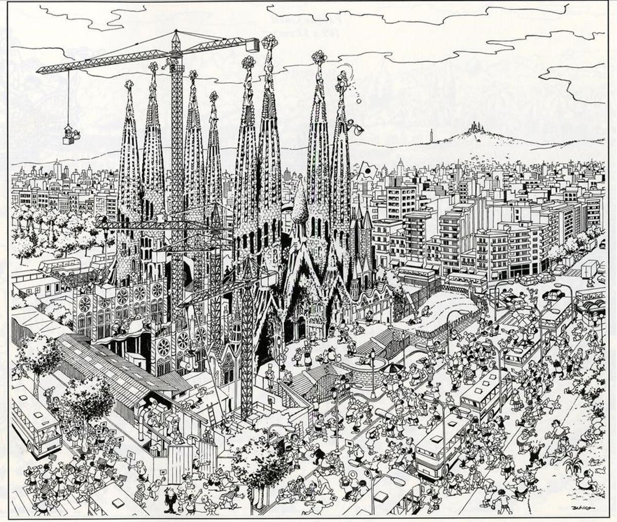 La Sagrada Família, en ’Barcelona, de Blanco’. 