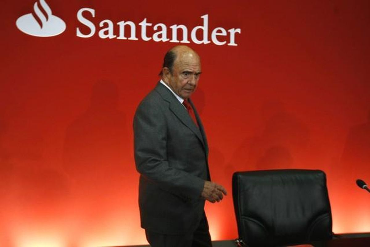 Emilio Botín, este martes, durante la presentación de resultados del Santander. Emilio Botín, este martes, durante la presentación de resultados del Santander.