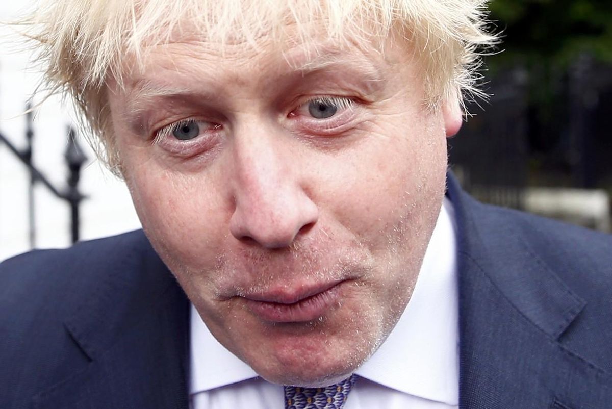 Boris Johnson, a la salida de su vivienda, esta mañana. Boris Johnson, a la salida de su vivienda, esta mañana.