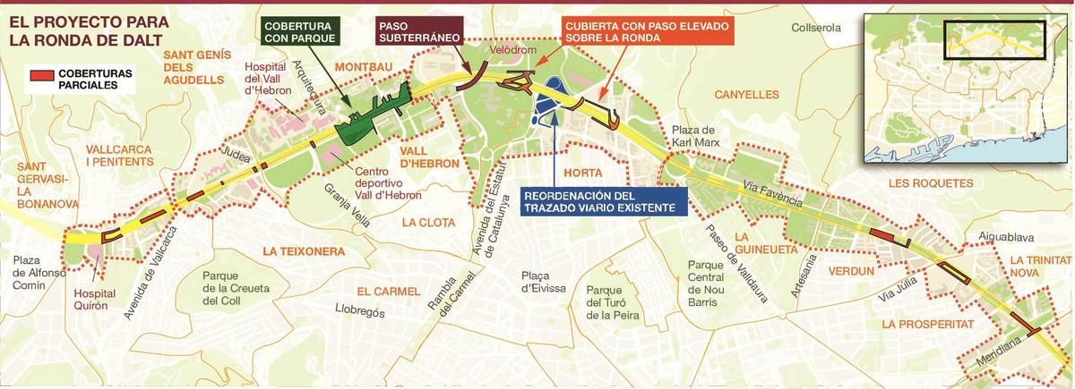 El proyecto para la Ronda de Dalt. El proyecto para la Ronda de Dalt.