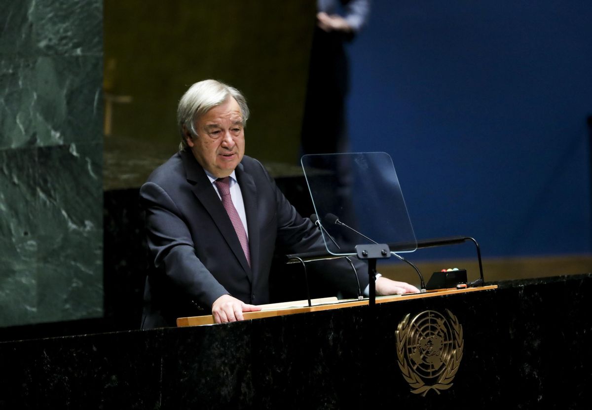 António Guterres, secretario general de la ONU, ante la Asamblea General António Guterres, secretario general de la ONU, ante la Asamblea General