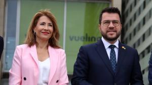 La ministra de Transportes, Raquel Sánchez, y el ’president’ Pere Aragonès, en una foto de archivo