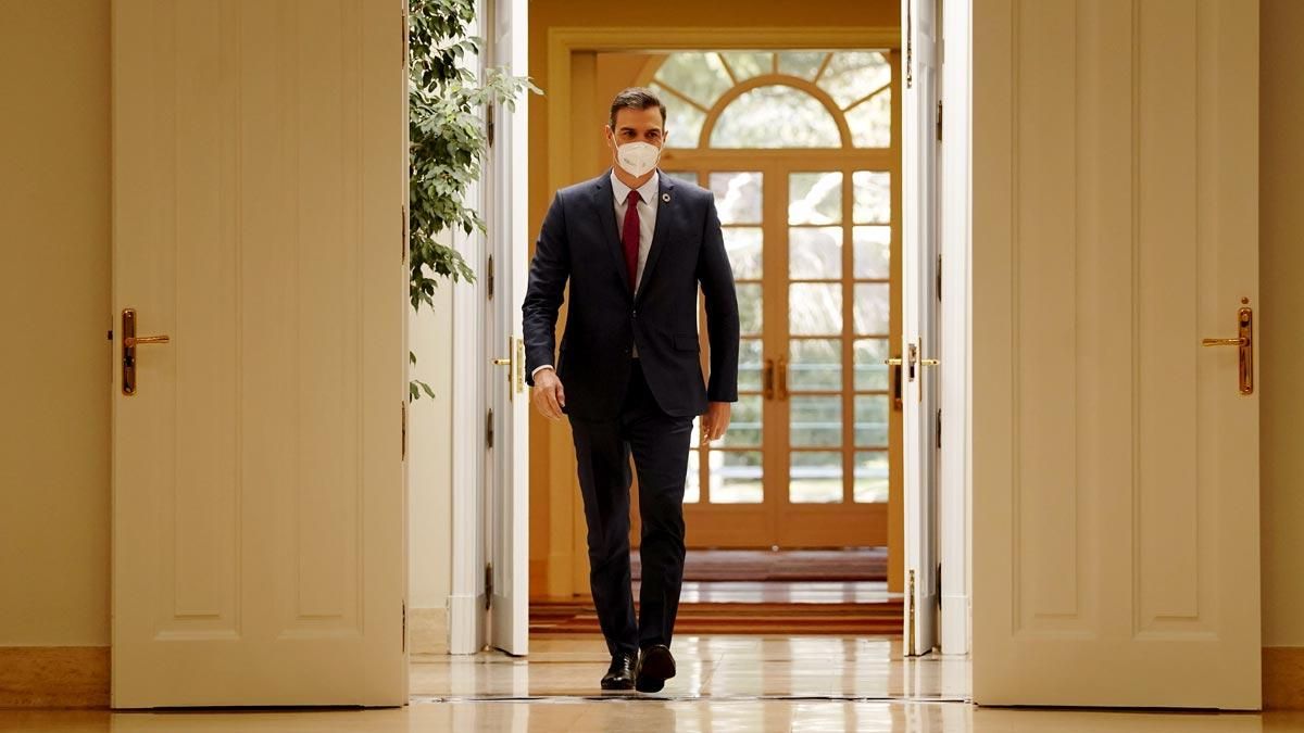 Pedro Sánchez, antes de pronunciar su parlamento, el 29 de diciembre del 2020. Pedro Sánchez, antes de pronunciar su parlamento, el 29 de diciembre del 2020.