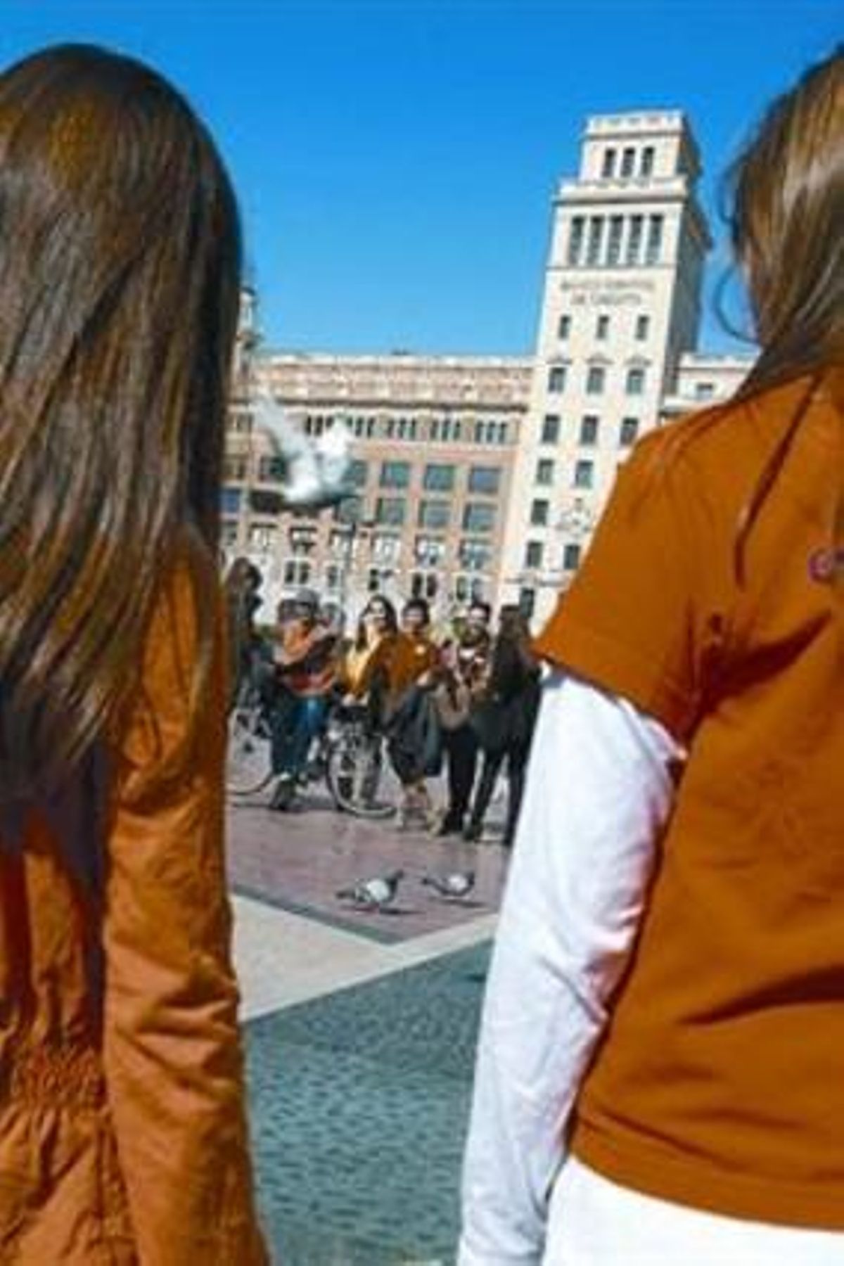 Participantes, ayer, en la plaza de Catalunya. Participantes, ayer, en la plaza de Catalunya.