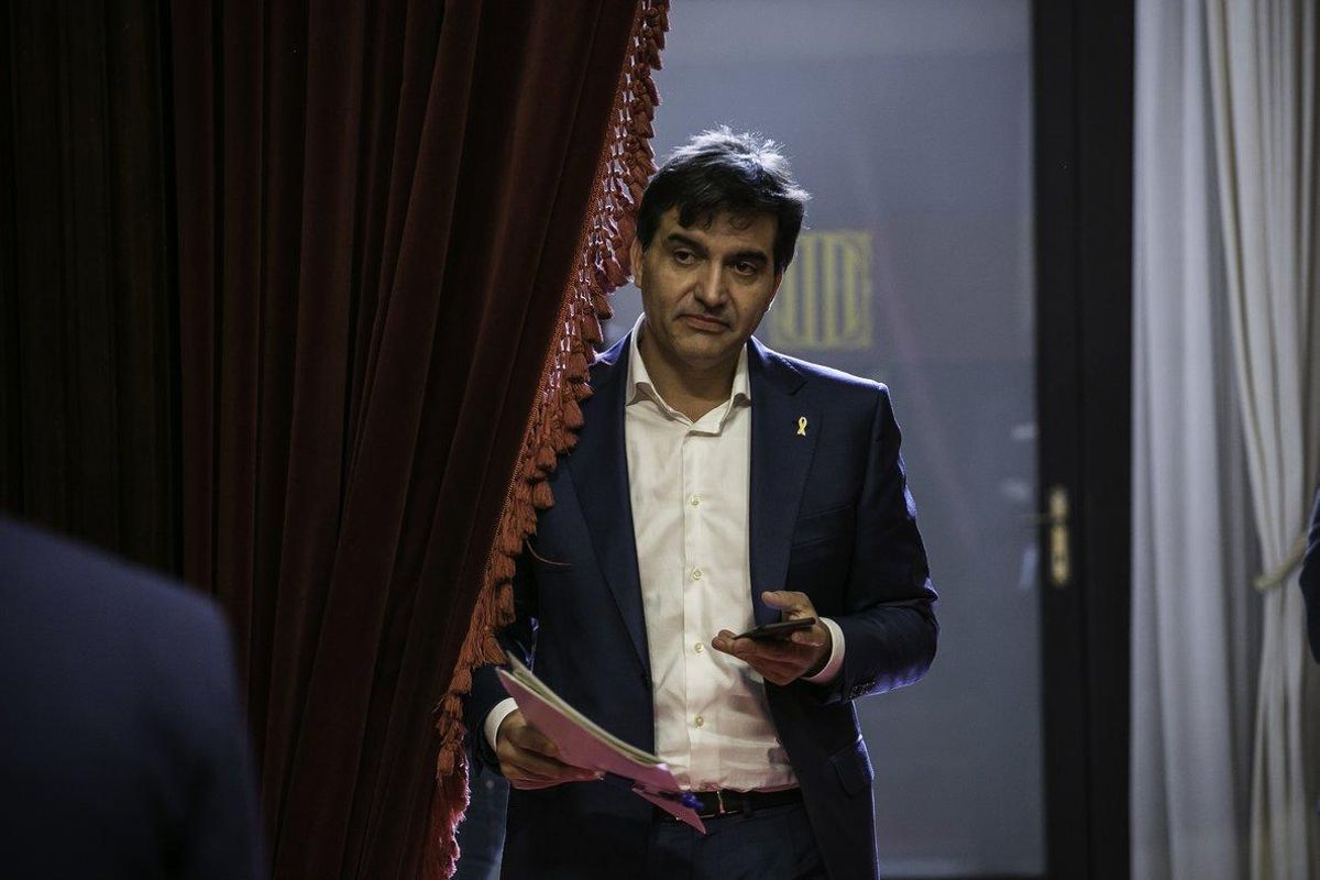 Sergi Sabrià (ERC), en el Parlament. Sergi Sabrià (ERC), en el Parlament.