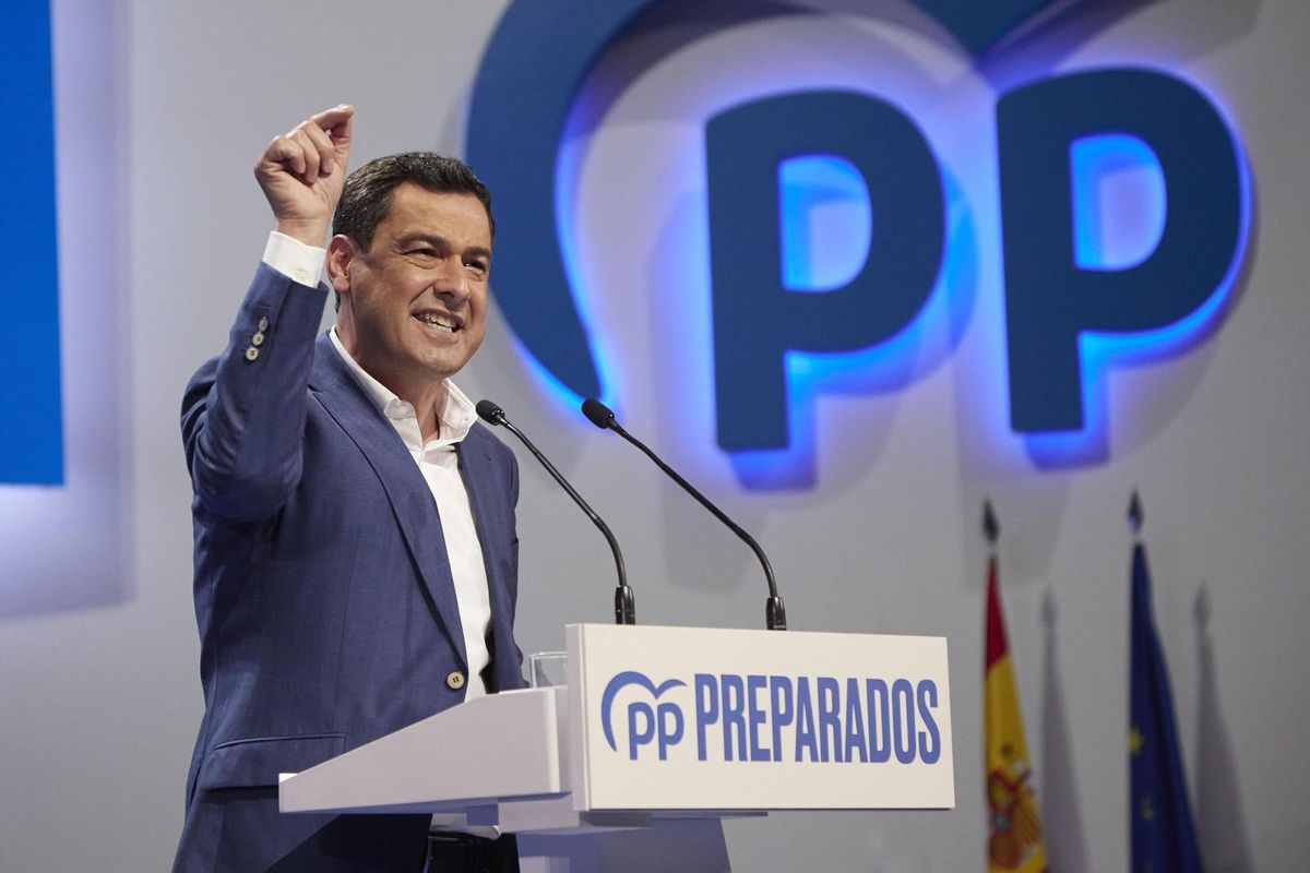 Juan Manuel Moreno Bonilla, presidente de la Junta de Andalucía y candidato del PP. Juan Manuel Moreno Bonilla, presidente de la Junta de Andalucía y candidato del PP.