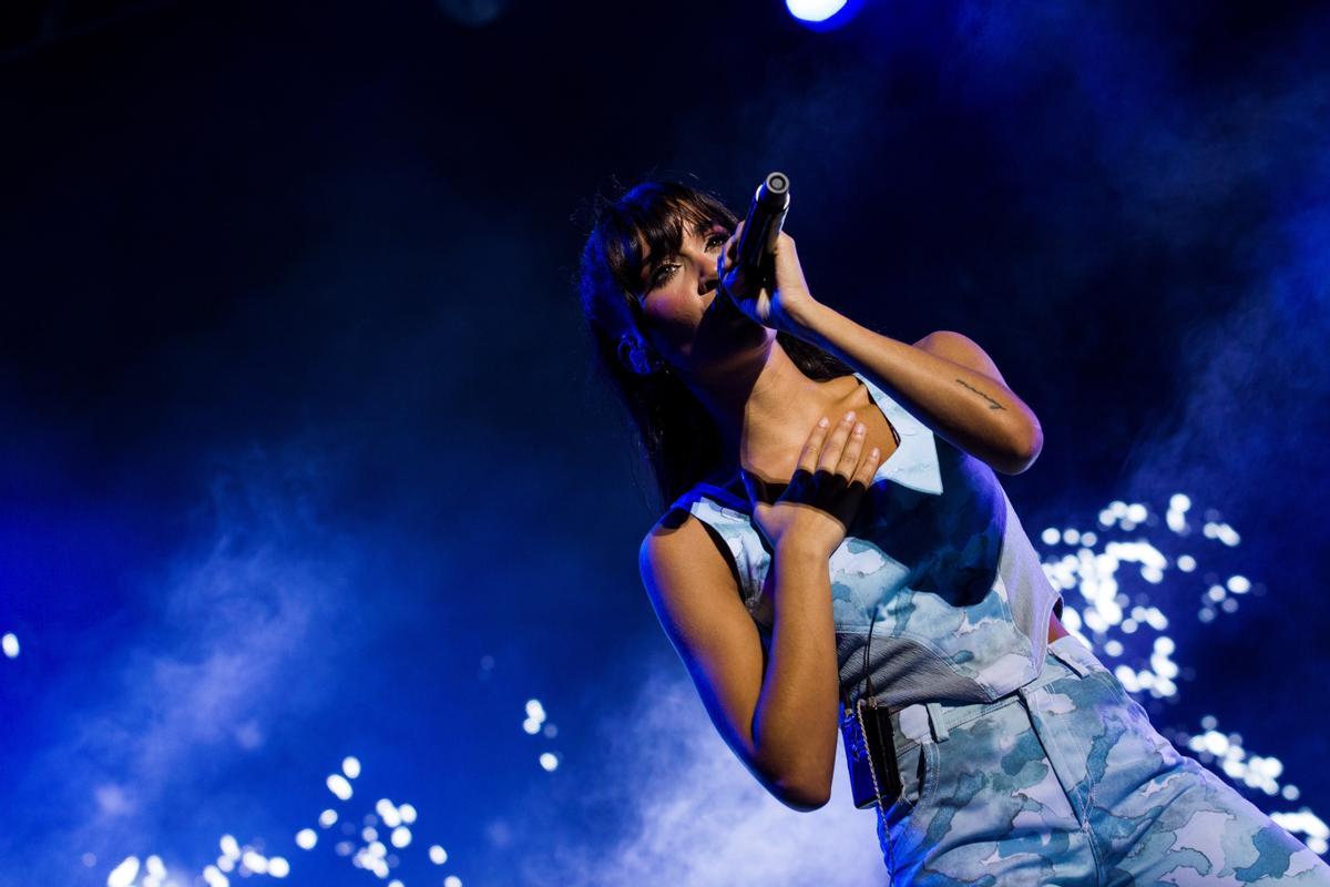 La cantante Aitana durante el concierto que ofreció en el Festival Starlite de Marbella, el pasado martes.