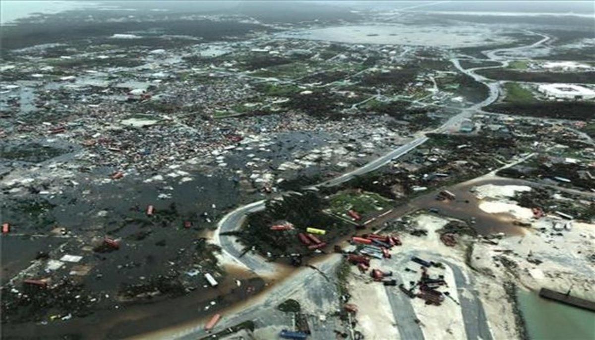 Imagen aérea de las Islas Ábaco en Bahamas, totalmente destruidas por el huracán Dorian. Imagen aérea de las Islas Ábaco en Bahamas, totalmente destruidas por el huracán Dorian.