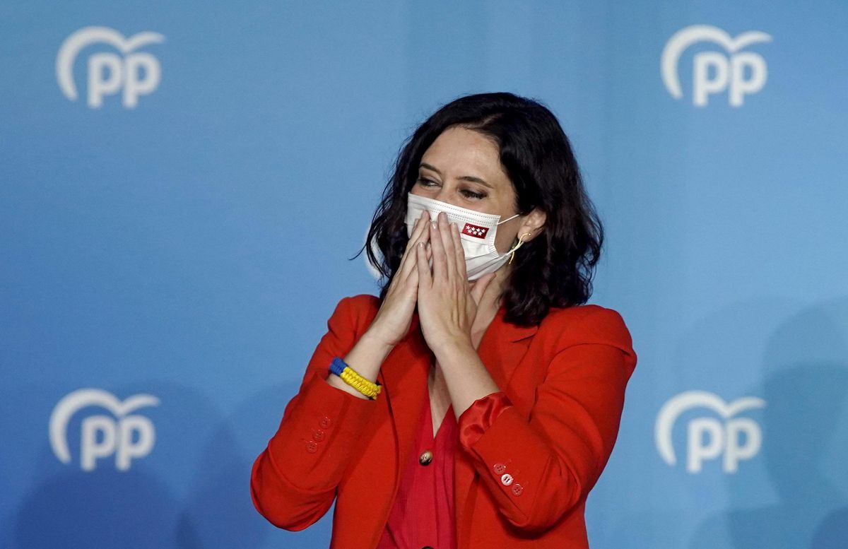 Isabel Díaz Ayuso en la noche electoral al conocer los resultados Isabel Díaz Ayuso en la noche electoral al conocer los resultados