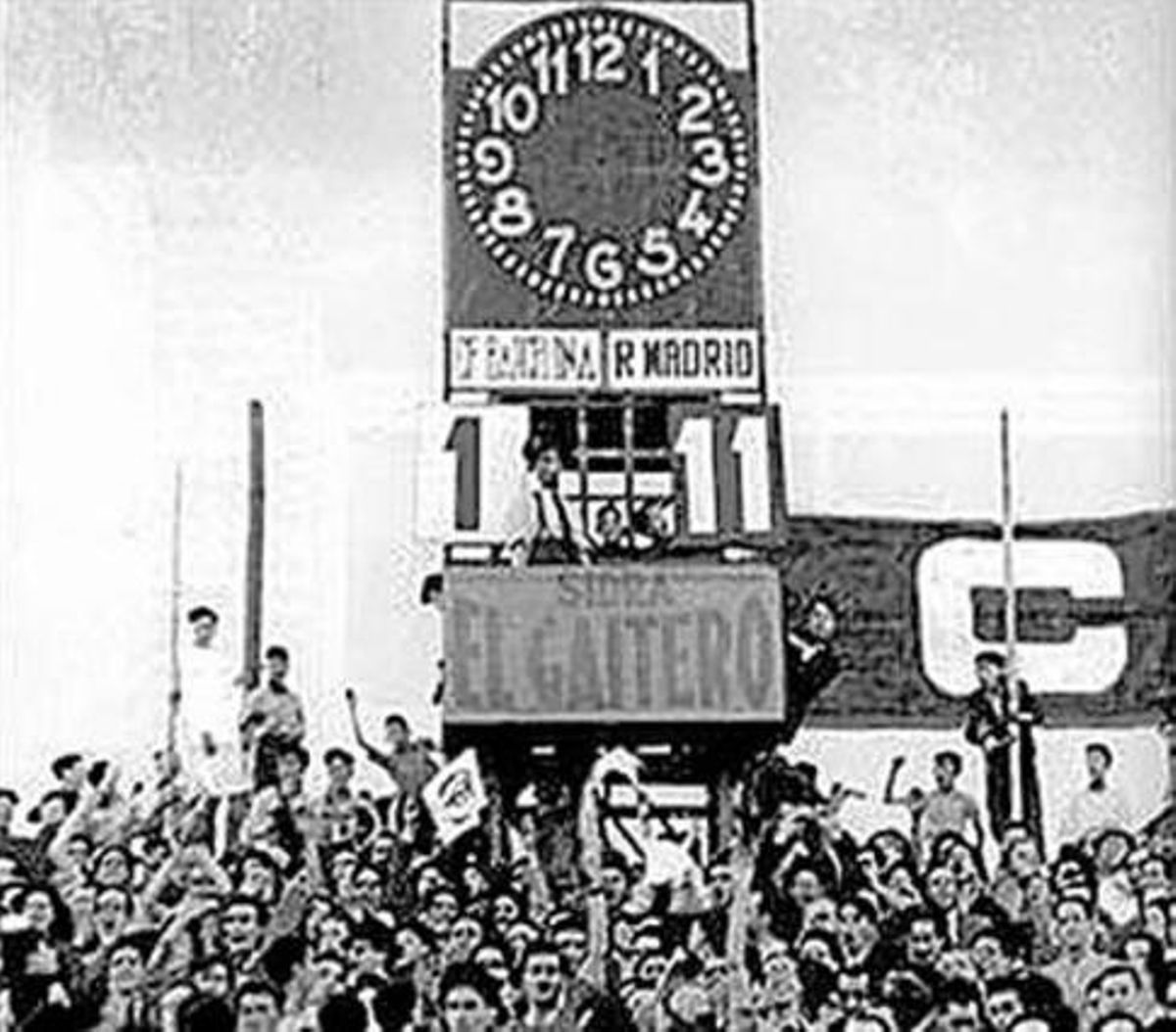 Marcador de Chamartín con el 1-11. Marcador de Chamartín con el 1-11.