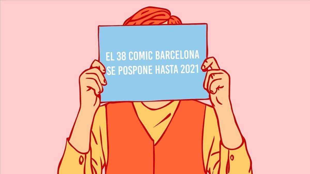 Ilustración del Cómic Barcelona, anunciando su aplazamiento al 2021. Ilustración del Cómic Barcelona, anunciando su aplazamiento al 2021.