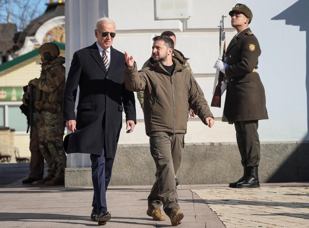 Joe Biden visita a Zelenski en Kiev