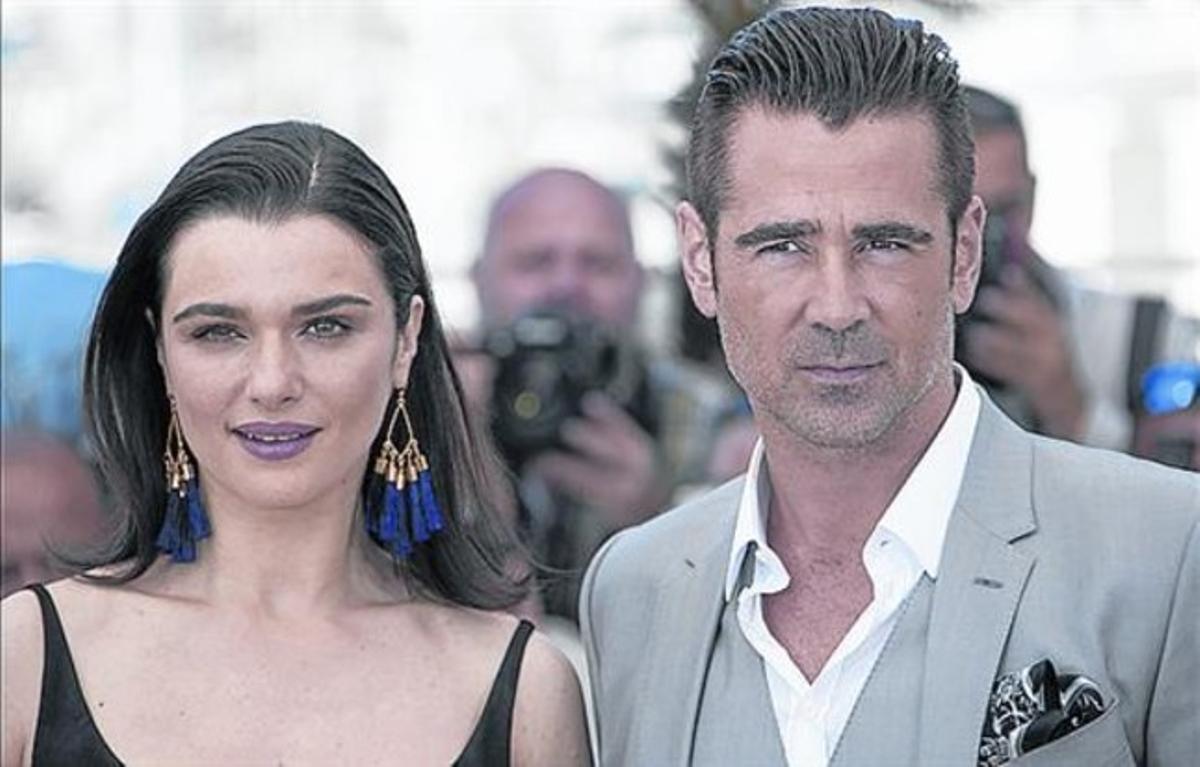 Rachel Weisz y Colin Farell, protagonistas de ’The lobster’, en Cannes. Rachel Weisz y Colin Farell, protagonistas de ’The lobster’, en Cannes.