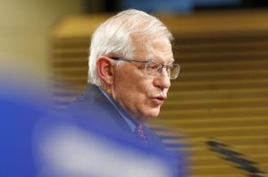 El alto representante para la política exterior y de seguridad común de la UE, Josep Borrell, durante una rueda de prensa en Bruselas.