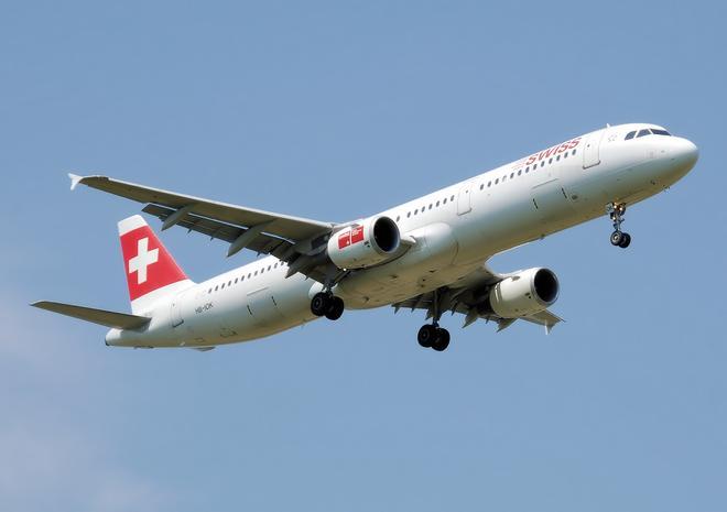 Un avión de Swiss.