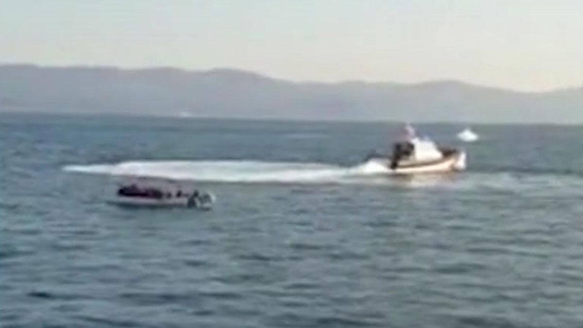 Grecia acusa a Turquía de remolcar botes con migrantes hasta aguas europeas.