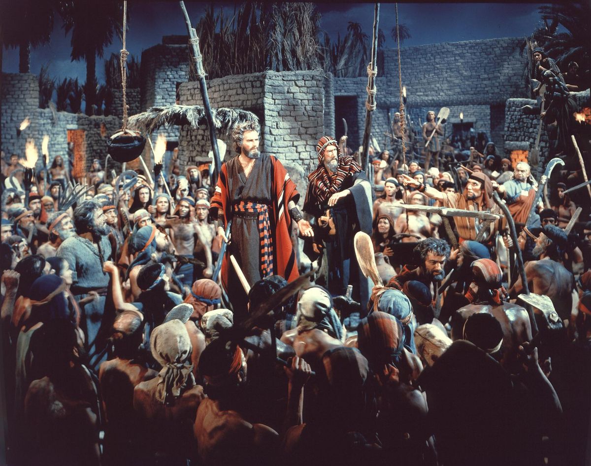 Escena de ’Los diez mandamientos’ Escena de ’Los diez mandamientos’