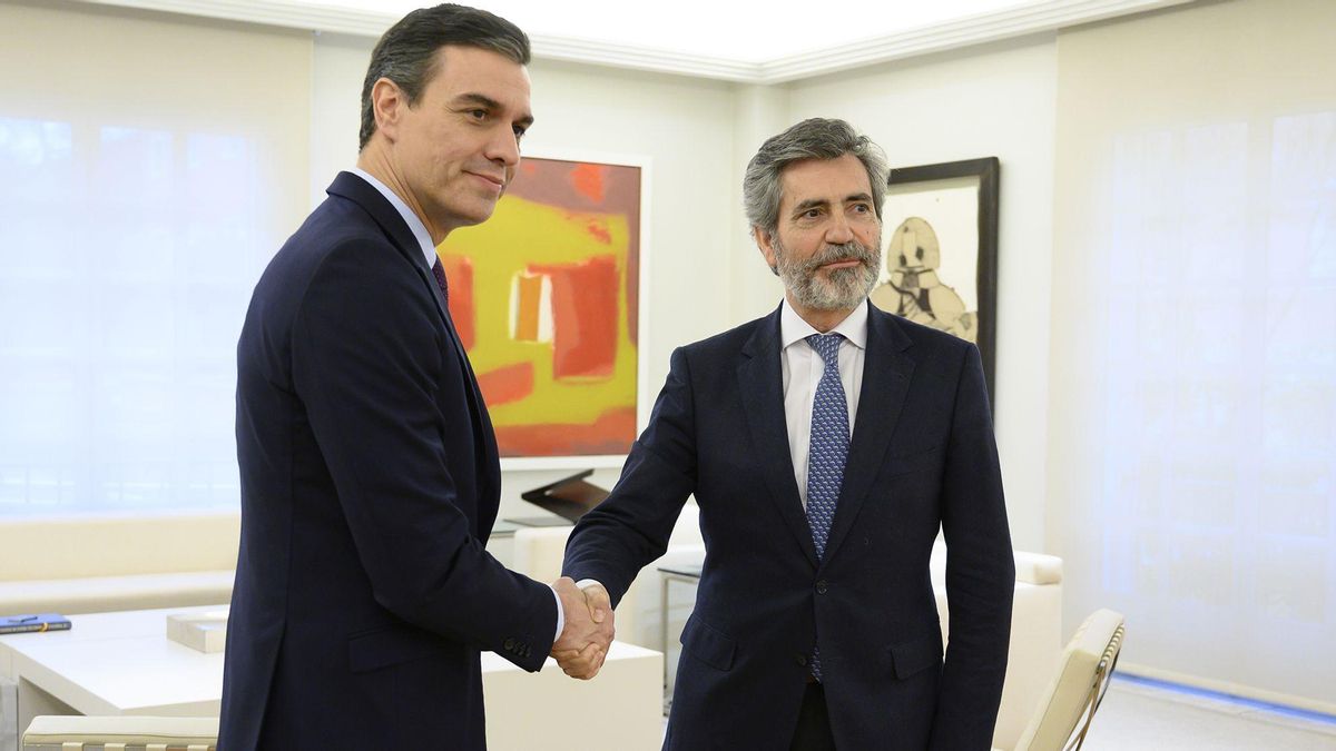 Pedro Sánchez se reúne con el presidente del Tribunal Supremo, Carlos Lesmes Pedro Sánchez se reúne con el presidente del Tribunal Supremo, Carlos Lesmes