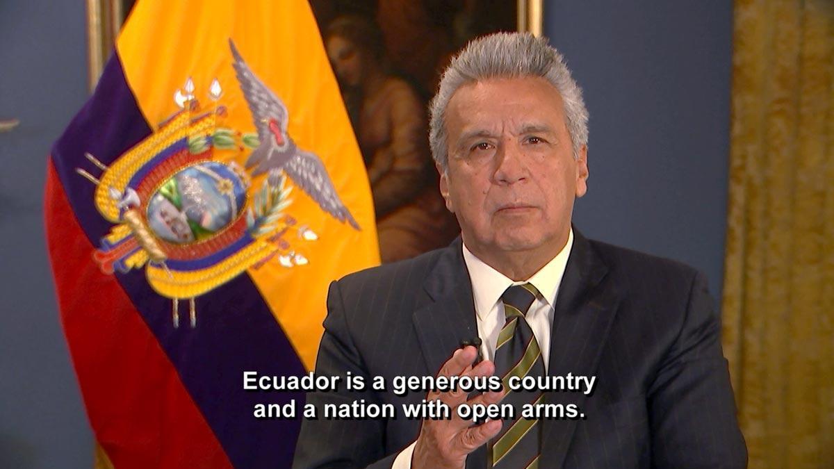 L'Equador ho reconeix i Correa titlla de "traïdor" Lenín Moreno per haver retirat l'asil a Assange