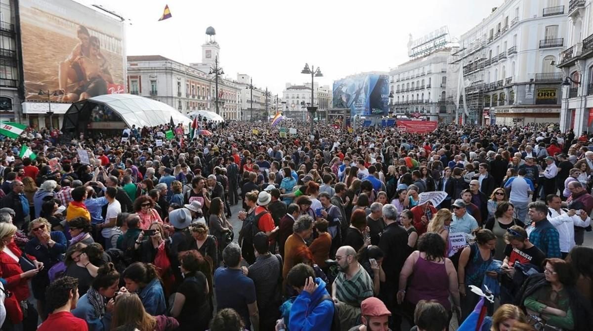 Concentración en la Puerta del Sol. Concentración en la Puerta del Sol.