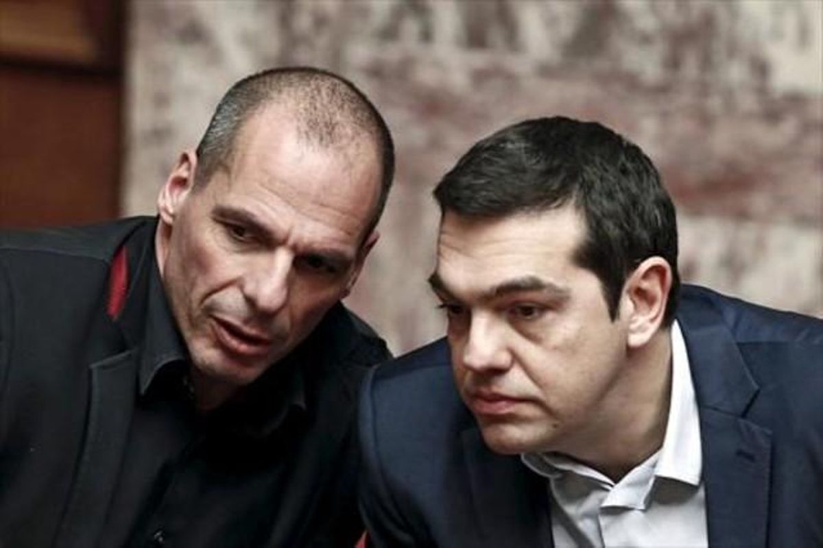 El primer ministro griego, Alexis Tsipras (derecha), y el exministro de Finanzas Yanis Varoufakis. El primer ministro griego, Alexis Tsipras (derecha), y el exministro de Finanzas Yanis Varoufakis.