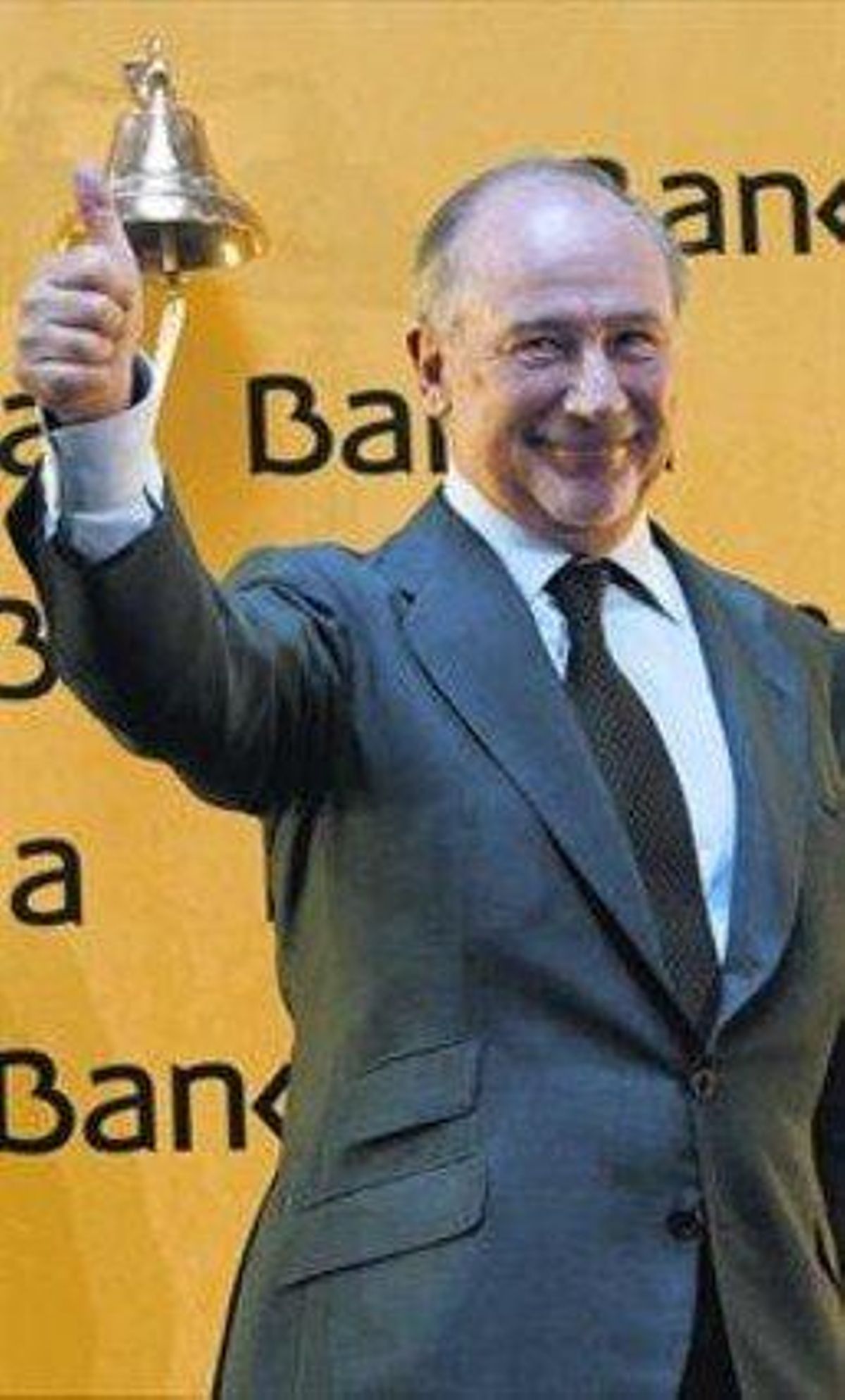 Rodrigo Rato, el día de la salida a bolsa del banco nacionalizado. Rodrigo Rato, el día de la salida a bolsa del banco nacionalizado.