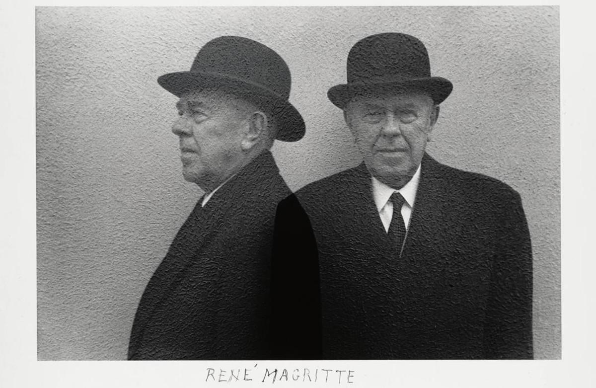 ’René Magritte (profile and full face)’ (1965). 