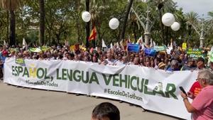 Una manifestación en Barcelona exige más castellano en las aulas