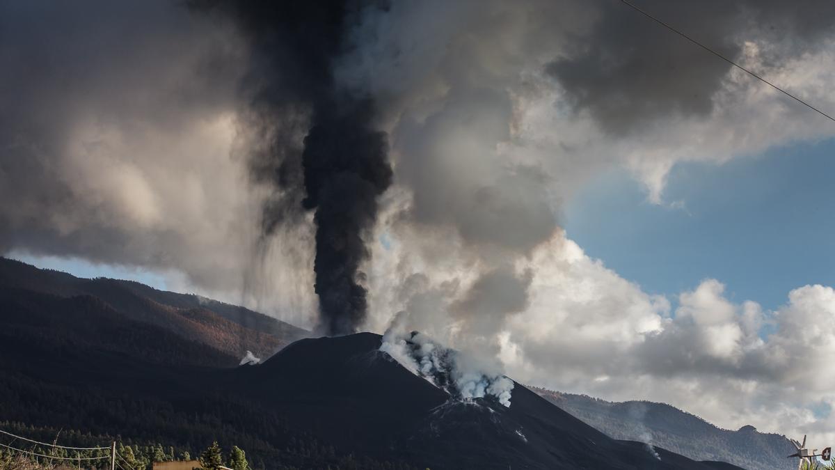 El volcán de Cumbre Vieja, en la Palma, el pasado día 19.
