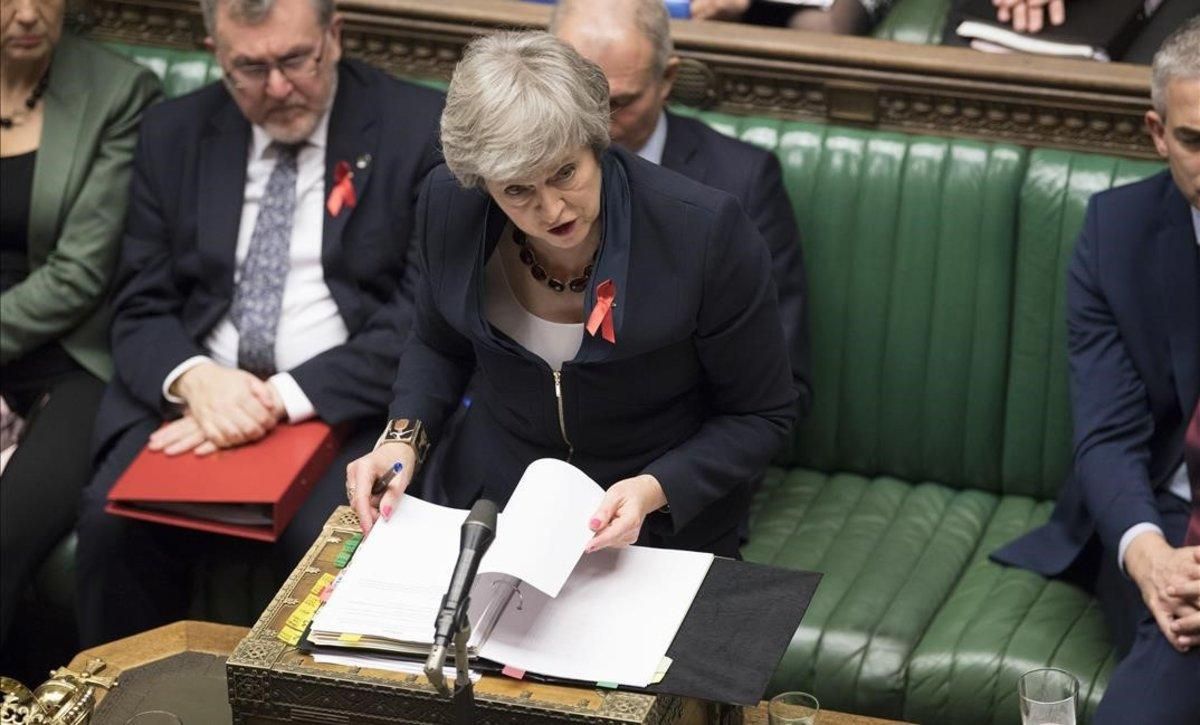 Theresa May, en la Cámara de los Comunes. Theresa May, en la Cámara de los Comunes.