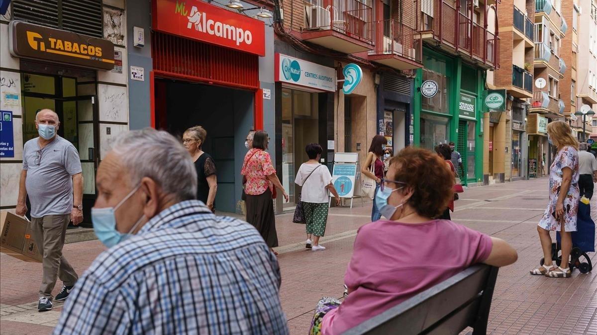 Una calle de Zaragoza, en Aragón. Una calle de Zaragoza, en Aragón.