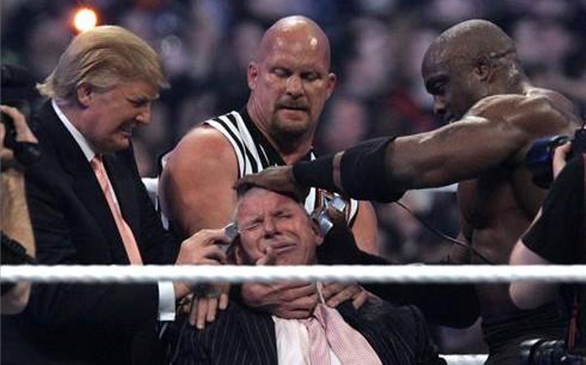 La WWE ha dejado momentos tan icónicos como Donald Trump afeitando al presidente de la compañía, Vince McMahon La WWE ha dejado momentos tan icónicos como Donald Trump afeitando al presidente de la compañía, Vince McMahon