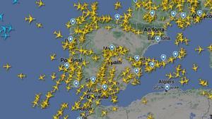 Així s’ha buidat d’avions l’espai aeri d’Espanya per culpa del coet xinès descontrolat