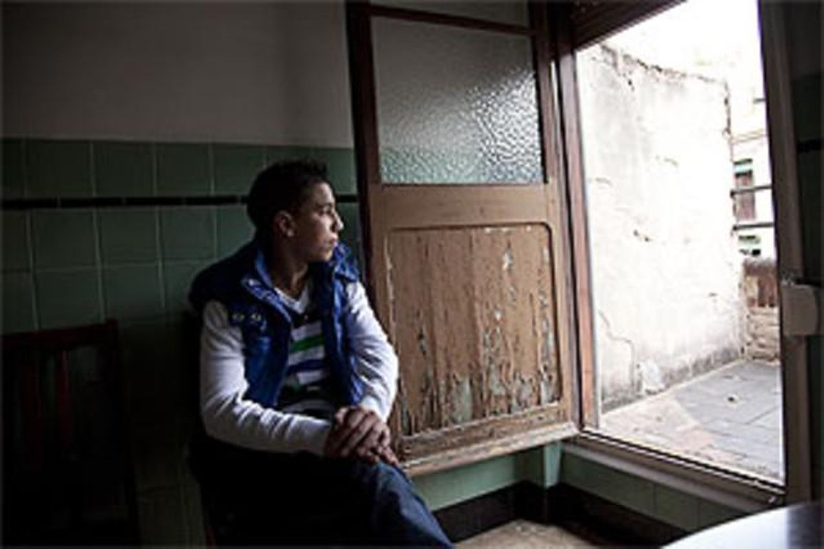 Mohamed, en la sede de la oenegé de extutelados Punt de Referència Mohamed, en la sede de la oenegé de extutelados Punt de Referència