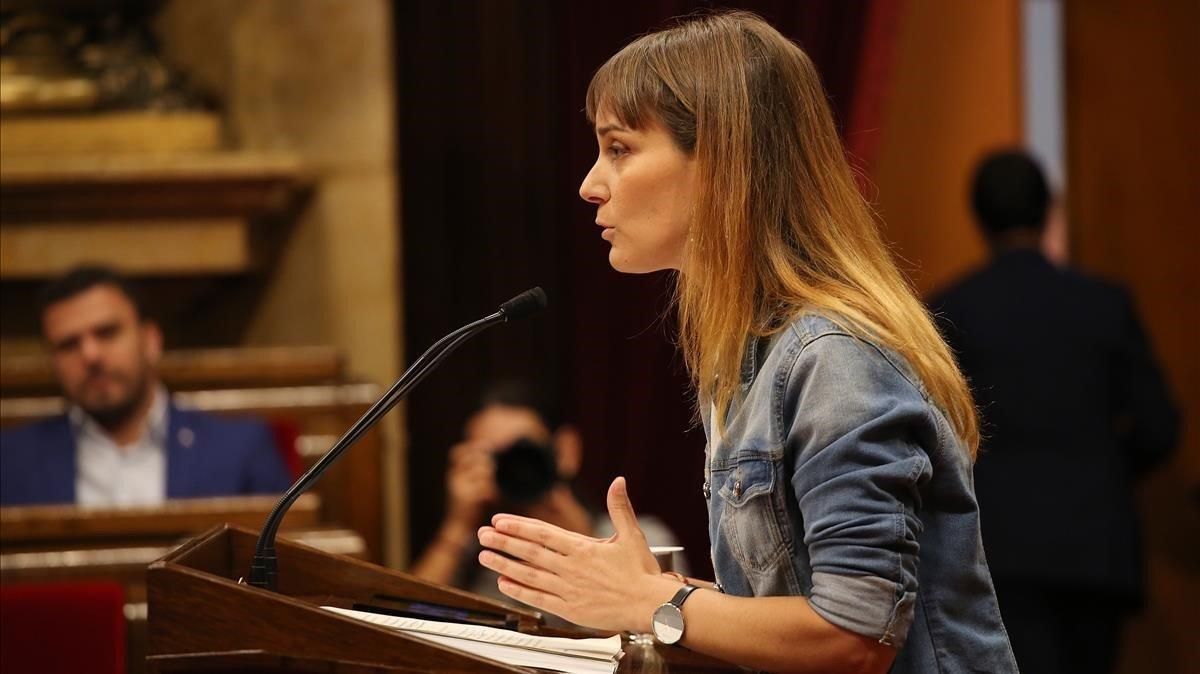 Jéssica Albiach al Parlament. Jéssica Albiach al Parlament.
