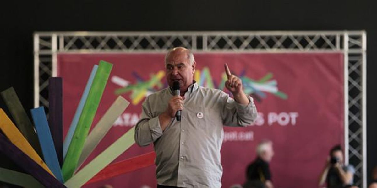 Rabell, durante la presentación del programa electoral de Catalunya Sí que es Pot, en el centro cívico Fabra i Coats. Rabell, durante la presentación del programa electoral de Catalunya Sí que es Pot, en el centro cívico Fabra i Coats.