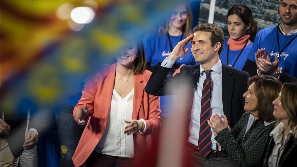 Casado reivindica a València Camps, Zaplana i Barberá Casado reivindica a València Camps, Zaplana i Barberá