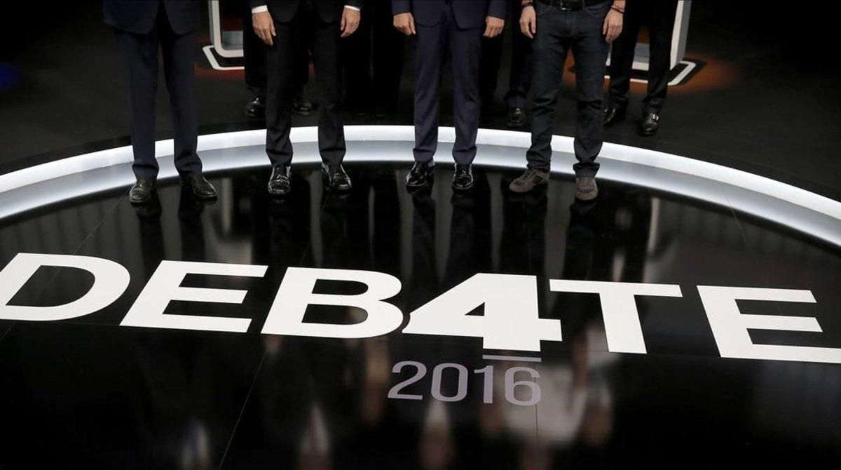 Debate electoral en televisión. Debate electoral en televisión.