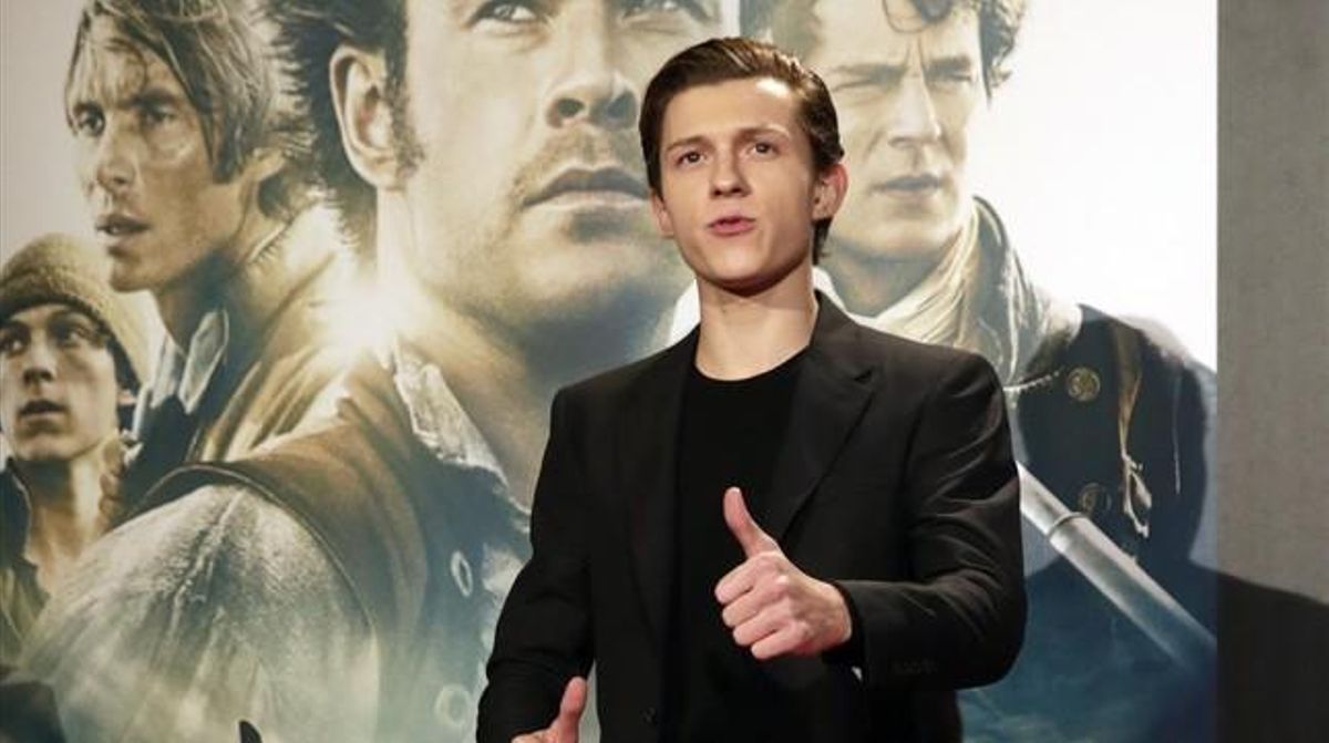 Tom Holland, el jueves por la noche, en Madrid. Tom Holland, el jueves por la noche, en Madrid.