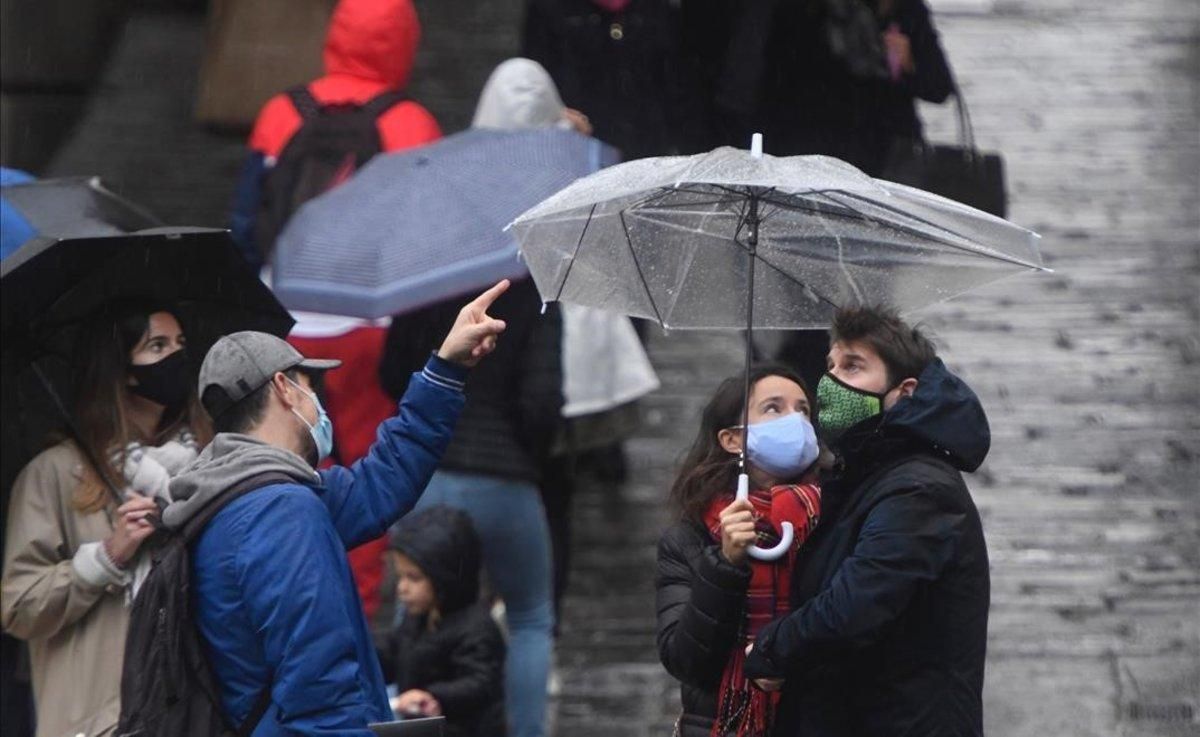 Día lluvioso en Barcelona. Día lluvioso en Barcelona.