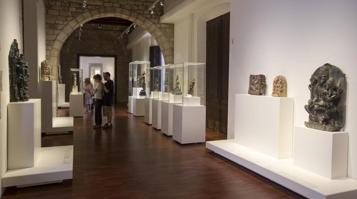 Una de las salas de exhibición del Museu de les Cultures del Món.