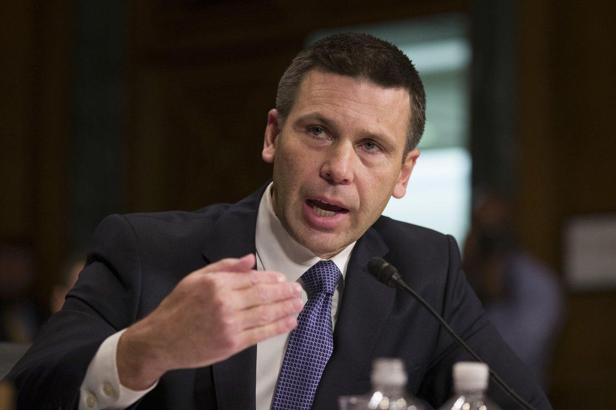 Kevin McAleenan durante una conferencia de prensa. Kevin McAleenan durante una conferencia de prensa.