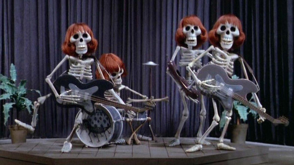 La banda de los esqueletos de la película ’Mad Monster Party’ (Jules Bass, 1967).