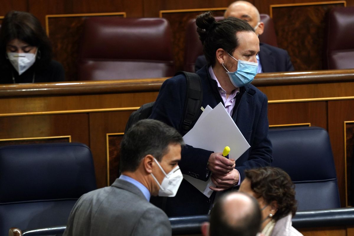 El presidente del Gobierno, Pedro Sánchez, y el vicepresidente segundo, Pablo Iglesias El presidente del Gobierno, Pedro Sánchez, y el vicepresidente segundo, Pablo Iglesias